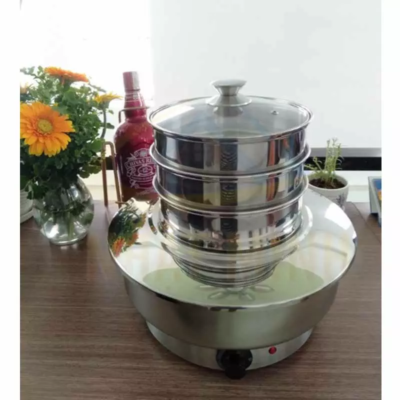 Nồi hấp Dimsum tròn dùng điện 3 xửng BF-NMDS003