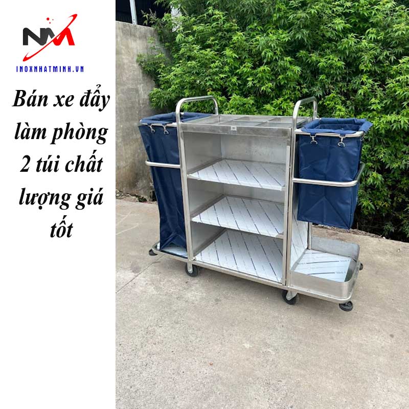 Bán xe đẩy làm phòng 2 túi chất lượng giá tốt