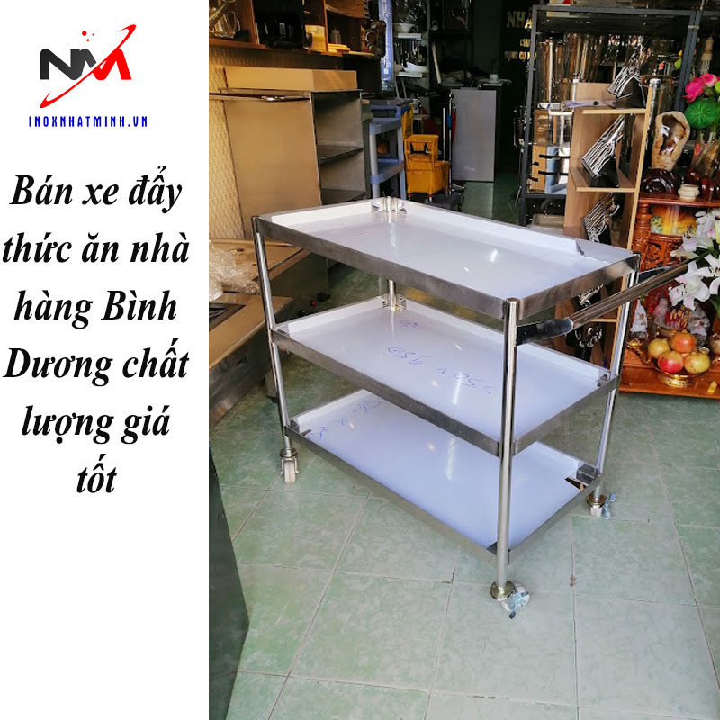 Bán xe đẩy thức ăn nhà hàng Bình Dương chất lượng giá tốt